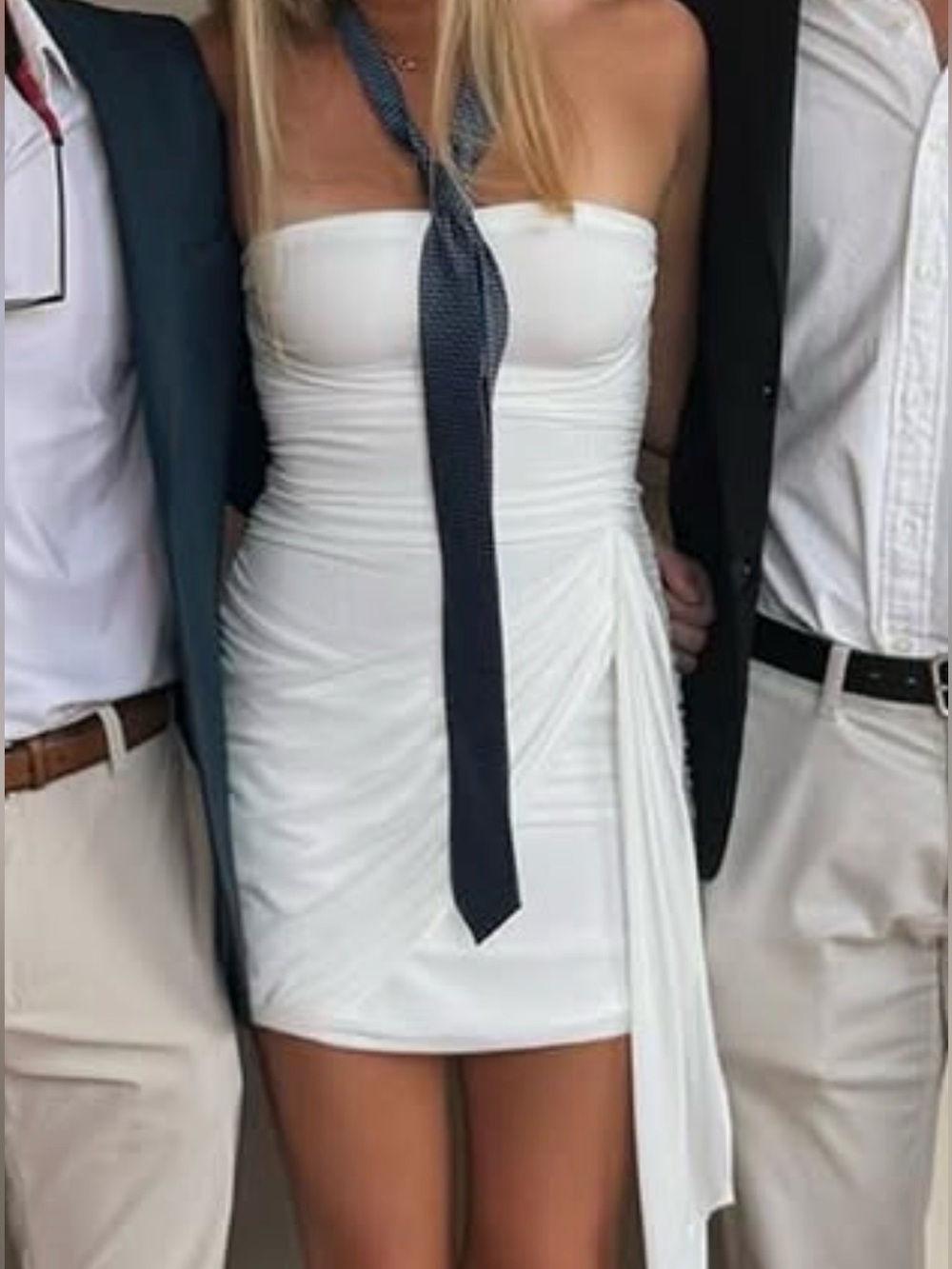 Amanda Uprichard White Anja Mini Dress